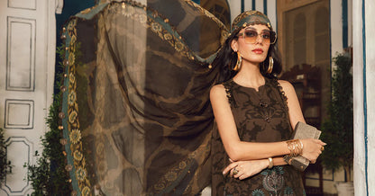 MARIA B. -  M. Prints 3 Piece Unstitched Embroidered Cambric Suit | MPT-2704-A