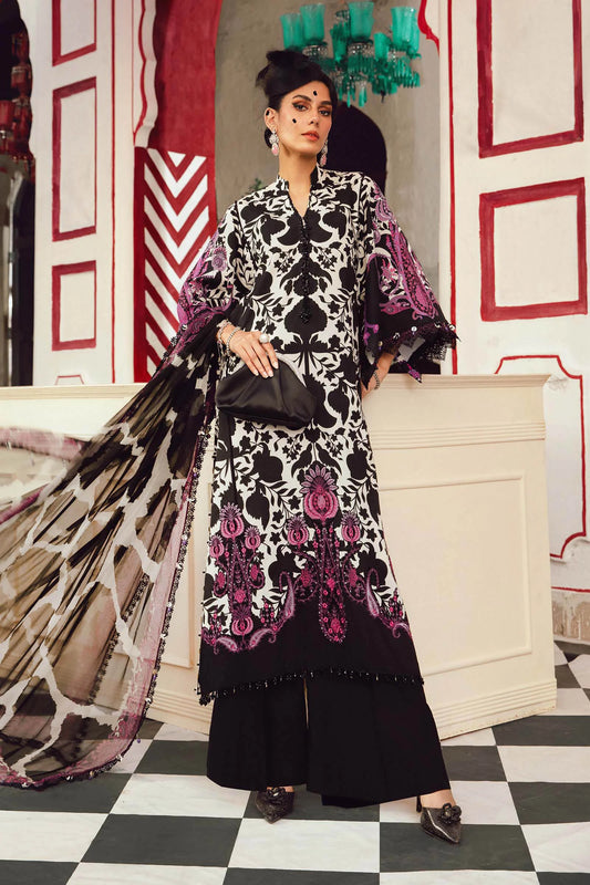 MARIA B. -  M. Prints 3 Piece Unstitched Embroidered Cambric Suit | MPT-2704-B