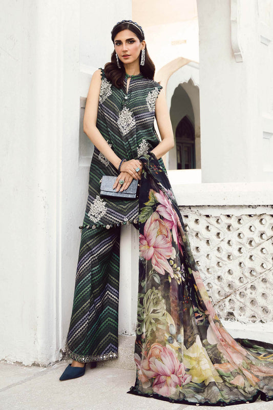 MARIA B. -  M. Prints 3 Piece Unstitched Embroidered Cambric Suit | MPT-2705-A