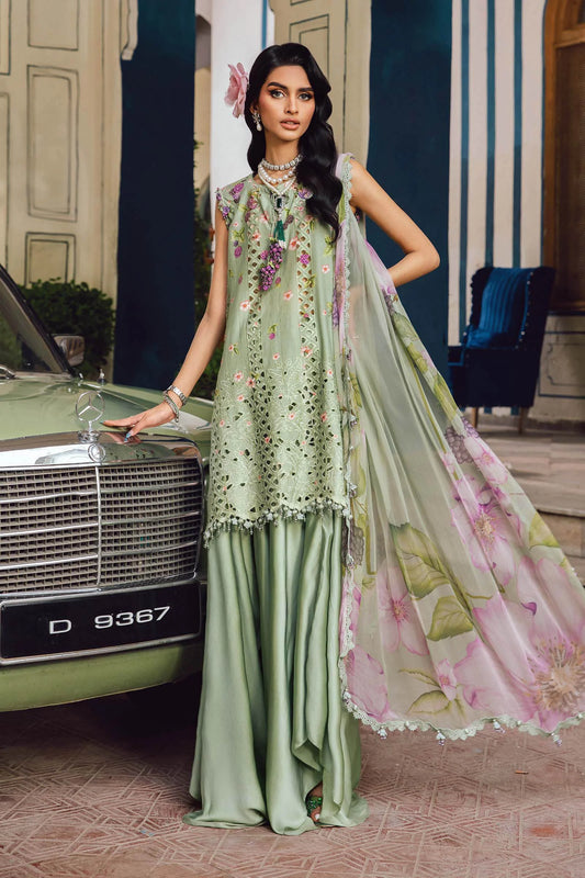 MARIA B. -  M. Prints 3 Piece Unstitched Embroidered Cambric Suit | MPT-2706-A