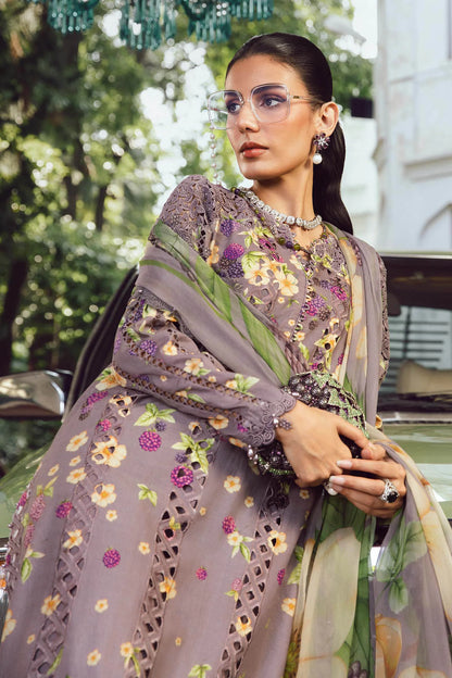 MARIA B. -  M. Prints 3 Piece Unstitched Embroidered Cambric Suit | MPT-2706-B