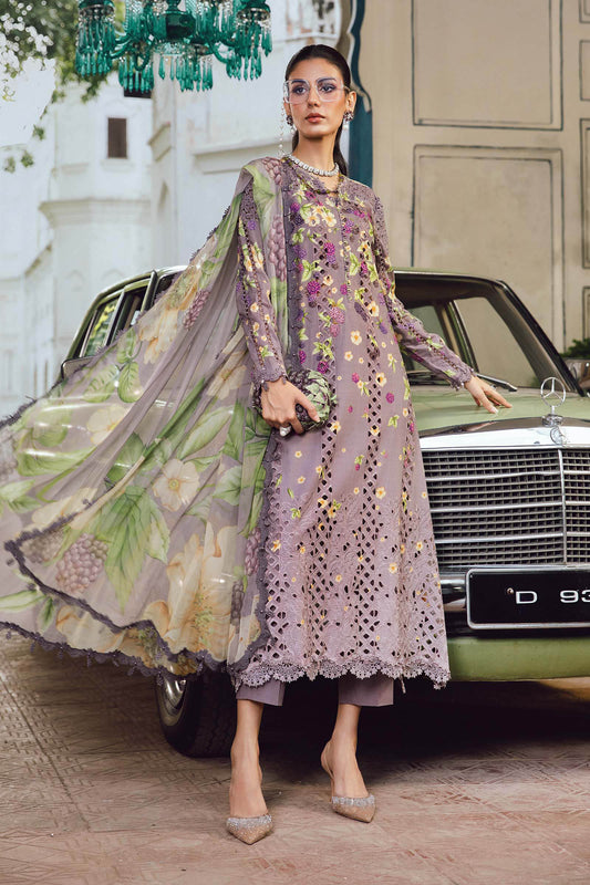 MARIA B. -  M. Prints 3 Piece Unstitched Embroidered Cambric Suit | MPT-2706-B