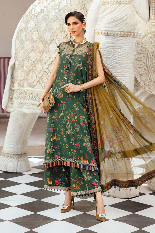 MARIA B. -  M. Prints 3 Piece Unstitched Embroidered Linen Suit | MPT-2707-B