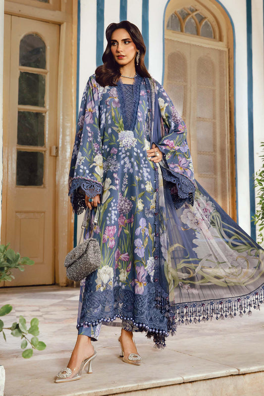 MARIA B. -  M. Prints 3 Piece Unstitched Embroidered Cambric Suit | MPT-2708-B