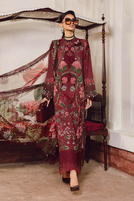 MARIA B. -  M. Prints 3 Piece Unstitched Embroidered Cambric Suit | MPT-2709-A