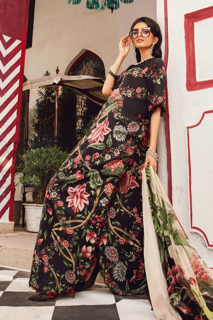 MARIA B. -  M. Prints 3 Piece Unstitched Embroidered Cambric Suit | MPT-2709-B
