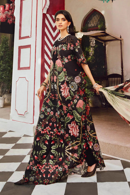 MARIA B. -  M. Prints 3 Piece Unstitched Embroidered Cambric Suit | MPT-2709-B