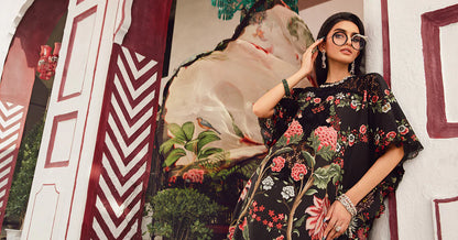 MARIA B. -  M. Prints 3 Piece Unstitched Embroidered Cambric Suit | MPT-2709-B