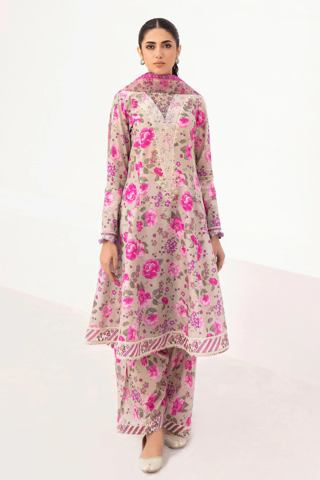 Delia by Jazmin Summer Embroidered Lawn  D-08