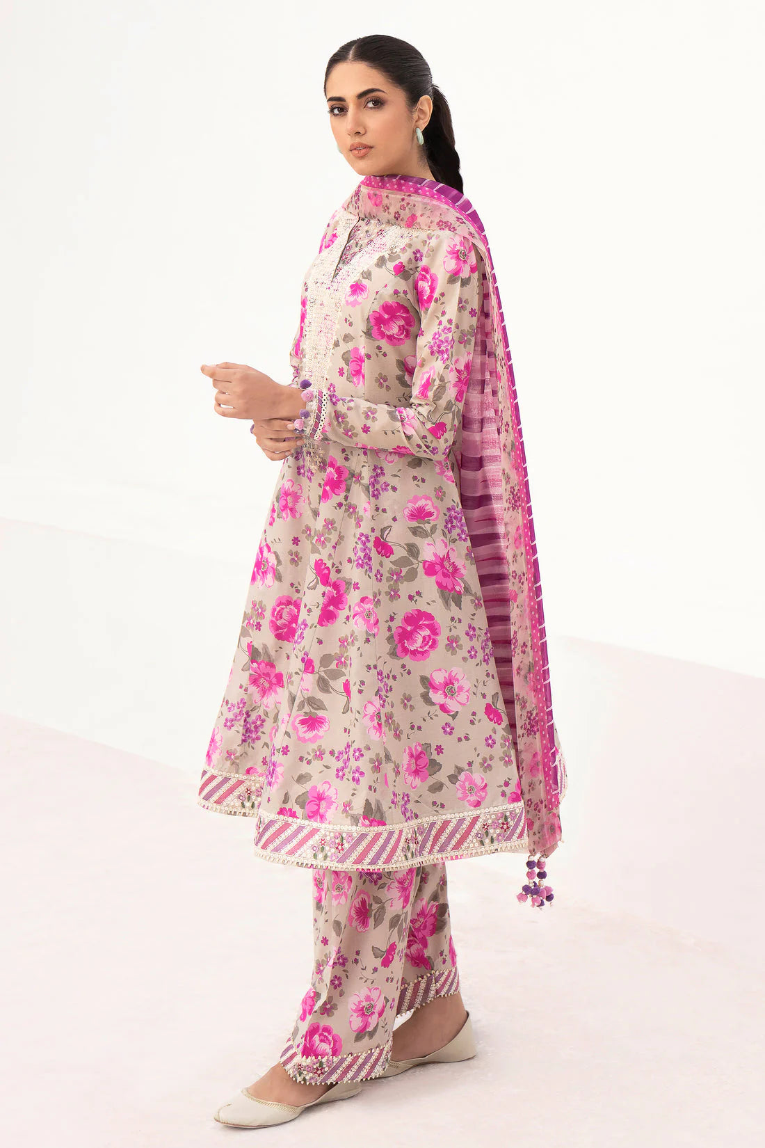 Delia by Jazmin Summer Embroidered Lawn  D-08