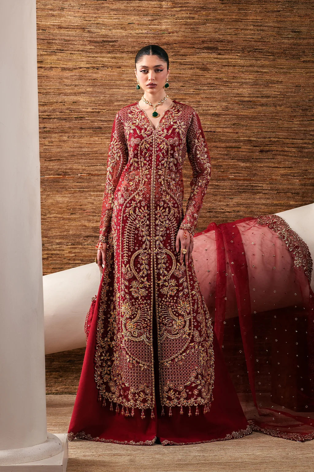 EMAAN ADEEL Starlit Jewels Ruby Veil - 07