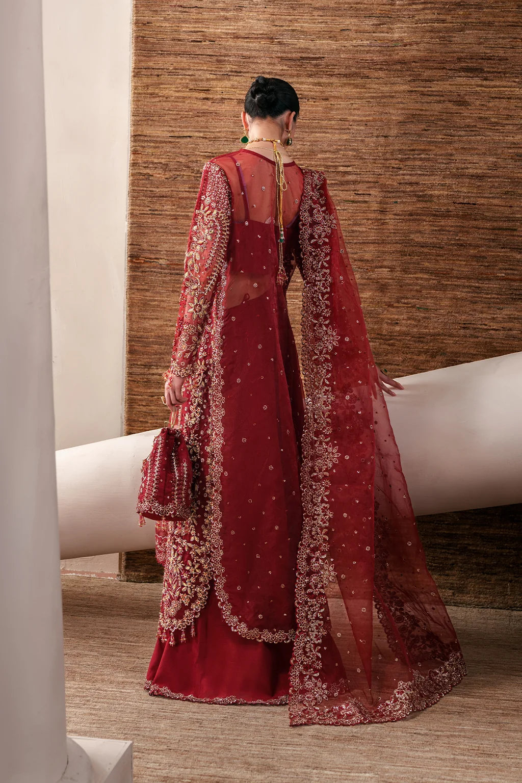 EMAAN ADEEL Starlit Jewels Ruby Veil - 07