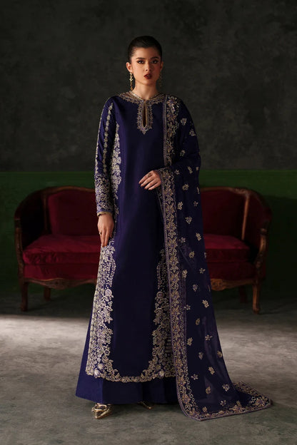 Emaan Adeel Verve Silk Edit Azure Sapphire