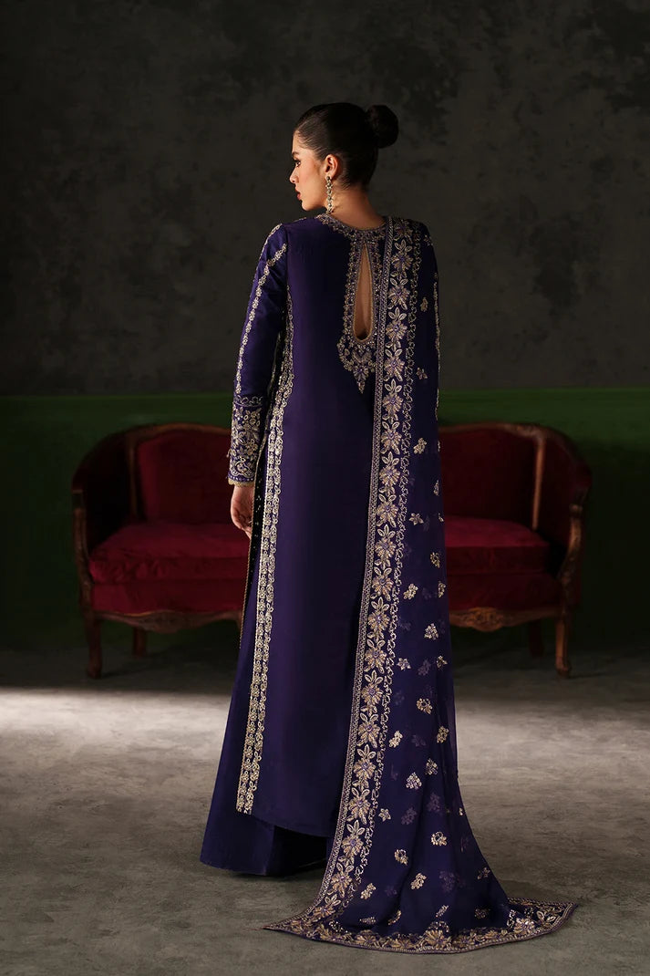 Emaan Adeel Verve Silk Edit Azure Sapphire