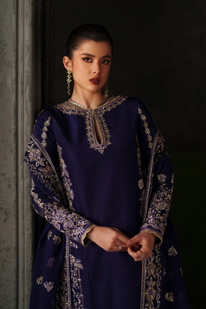 Emaan Adeel Verve Silk Edit Azure Sapphire
