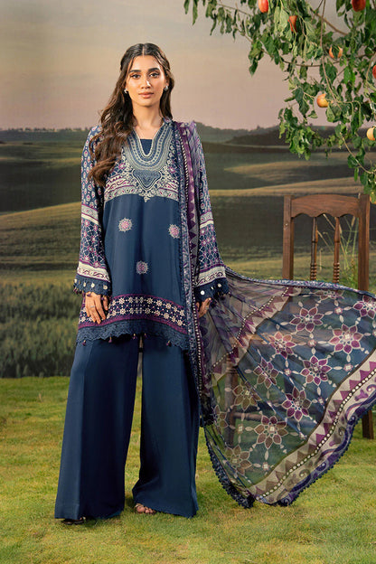 M. Basic by MARIA. B. 3 Pc Unstitched Embroidered Arabic Lawn Suit | MB-PFUS25-09B