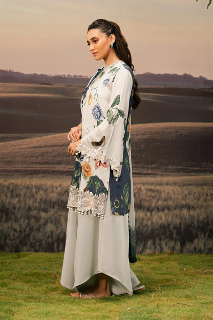 M. Basic by MARIA. B. 3 Pc Unstitched Embroidered Arabic Lawn Suit | MB-PFUS25-07B