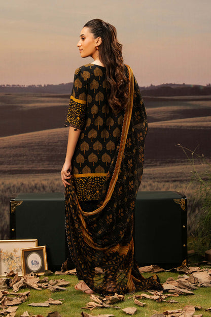 M. Basic by MARIA. B. 3 Pc Unstitched Embroidered Arabic Lawn Suit | MB-PFUS25-03B