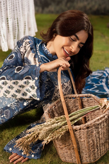 M. Basic by MARIA. B. 3 Pc Unstitched Embroidered Arabic Lawn Suit | MB-PFUS25-02A