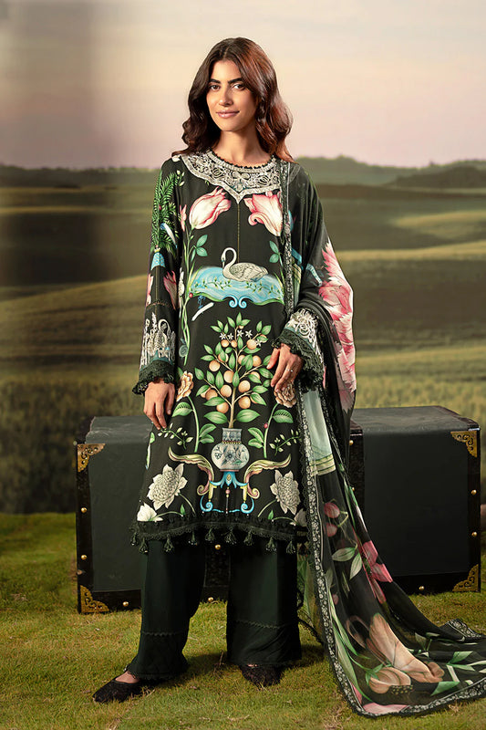 M. Basic by MARIA. B. 3 Pc Unstitched Embroidered Arabic Lawn Suit | MB-PFUS25-04A