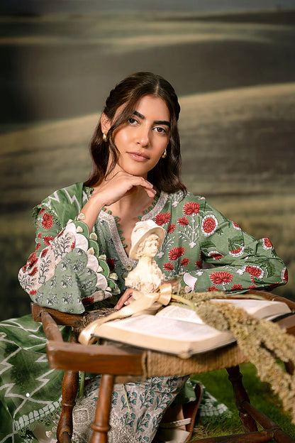 M. Basic by MARIA. B. 3 Pc Unstitched Embroidered Arabic Lawn Suit | MB-PFUS25-02B