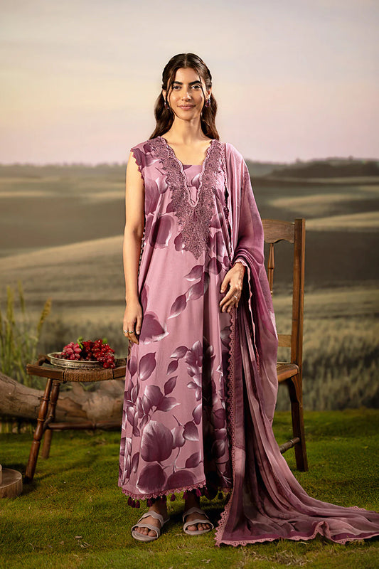 M. Basic by MARIA. B. 3 Pc Unstitched Embroidered Arabic Lawn Suit | MB-PFUS25-01A