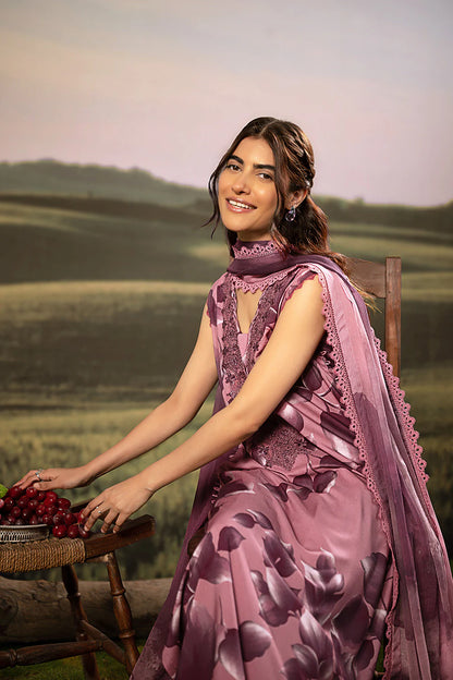 M. Basic by MARIA. B. 3 Pc Unstitched Embroidered Arabic Lawn Suit | MB-PFUS25-01A