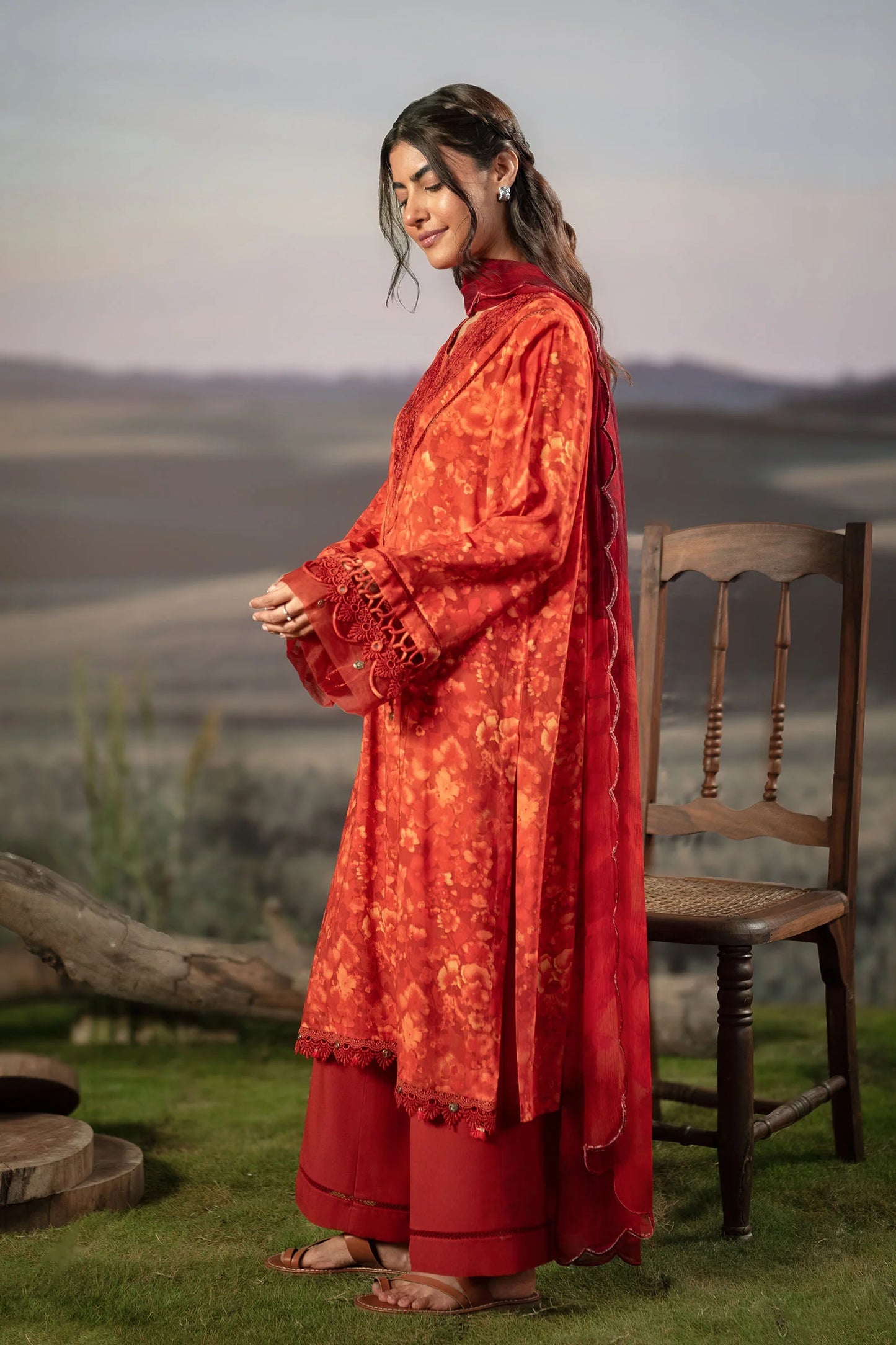 M. Basic by MARIA. B. 3 Pc Unstitched Embroidered Arabic Lawn Suit | MB-PFUS25-10B