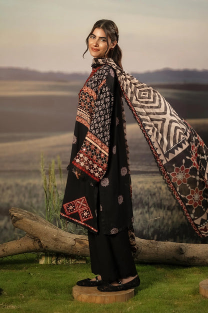 M. Basic by MARIA. B. 3 Pc Unstitched Embroidered Arabic Lawn Suit | MB-PFUS25-09A