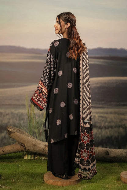 M. Basic by MARIA. B. 3 Pc Unstitched Embroidered Arabic Lawn Suit | MB-PFUS25-09A