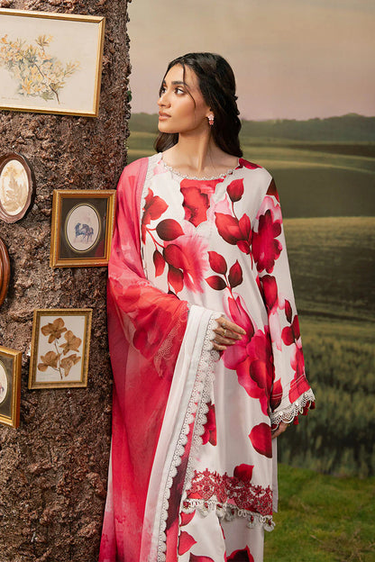 M. Basic by MARIA. B. 3 Pc Unstitched Embroidered Arabic Lawn Suit | MB-PFUS25-01B