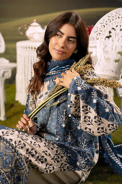 M. Basic by MARIA. B. 3 Pc Unstitched Embroidered Arabic Lawn Suit | MB-PFUS25-02A