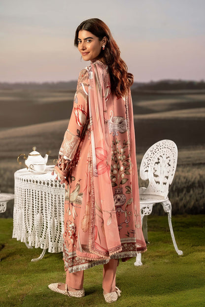 M. Basic by MARIA. B. 3 Pc Unstitched Embroidered Arabic Lawn Suit | MB-PFUS25-04B