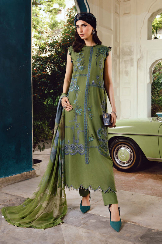 MARIA B. -  M. Prints 3 Piece Unstitched Embroidered Cambric Suit | MPT-2701-A