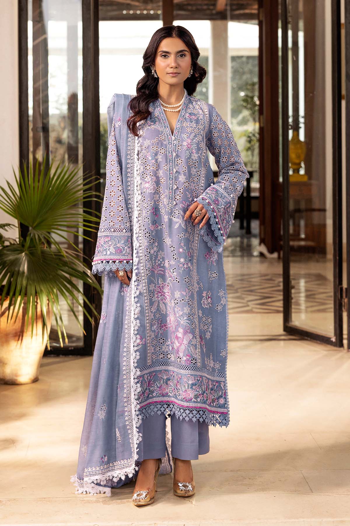 MOTIFZ 5302-ROSALIE EMBROIDERED LAWN UNSTITCHED