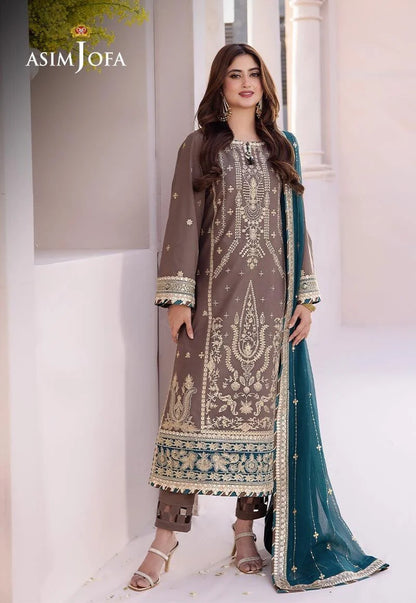 AJCF-30 EMBROIDERED CHIFFON 3 PCS