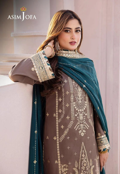 AJCF-30 EMBROIDERED CHIFFON 3 PCS