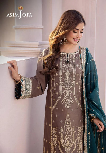 AJCF-30 EMBROIDERED CHIFFON 3 PCS